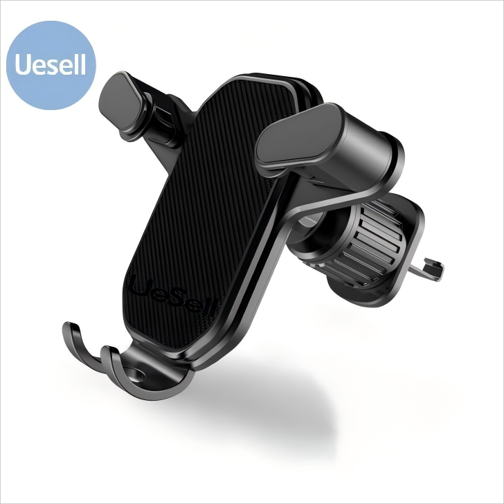 Car Mount Phone Holder - Gravity Inverted Secure Locking Spiral Air Vent Cellphone GPS Bracket
